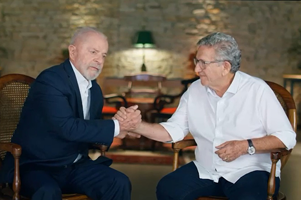 O presidente Lula (PT) e o candidato a prefeito de Camaçari Luiz Caetano (PT)