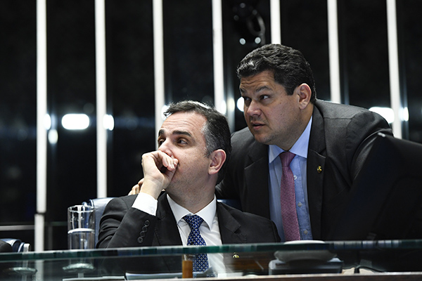 O presidente do Senado Federal, senador Rodrigo Pacheco (PSD-MG), e o senador Davi Alcolumbre (União-AP) O presidente do Senado Federal, senador Rodrigo Pacheco (PSD-MG), e o senador Davi Alcolumbre (União-AP)