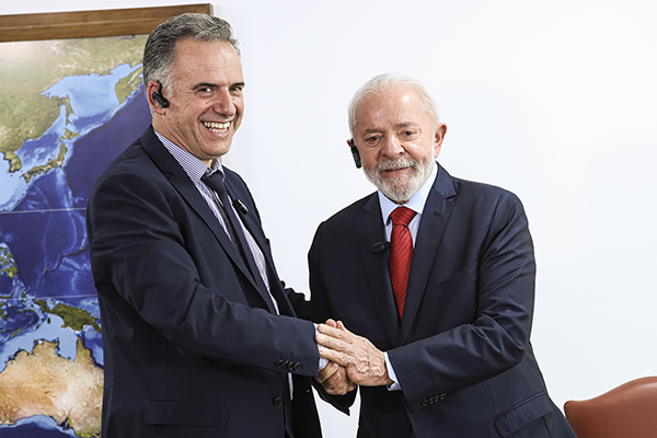 O presidente Lula (PT) se encontrou nesta sexta-feira (29) com o recém-eleito presidente do Uruguai, Yamandú Orsi O presidente Lula (PT) se encontrou nesta sexta-feira (29) com o recém-eleito presidente do Uruguai, Yamandú Orsi