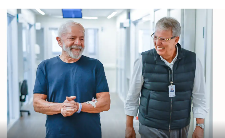 O presidente Lula (PT) no Hospital Sírio-Libanês