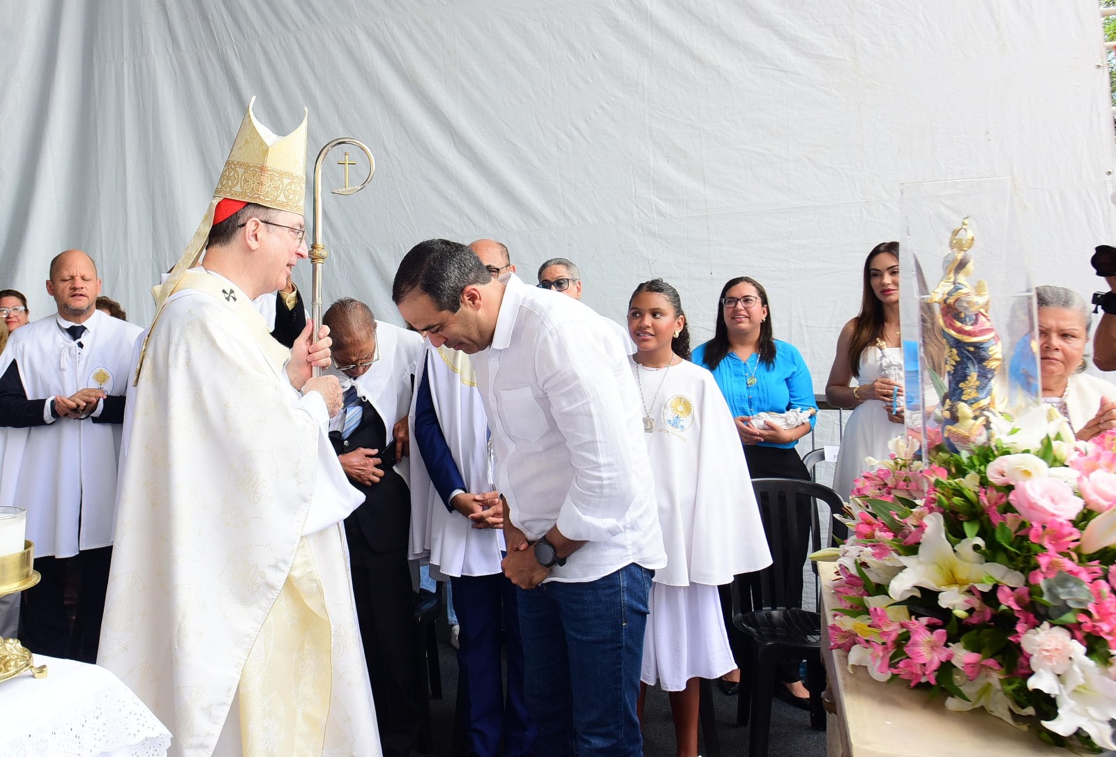 Neste ano, o tema das celebrações é “Festejando a Padroeira da Bahia, Nossa Senhora da Conceição da Praia, celebramos 170 anos da Proclamação do Dogma da Imaculada Conceição rumo ao Jubileu de Esperança” Neste ano, o tema das celebrações é “Festejando a Padroeira da Bahia, Nossa Senhora da Conceição da Praia, celebramos 170 anos da Proclamação do Dogma da Imaculada Conceição rumo ao Jubileu de Esperança”