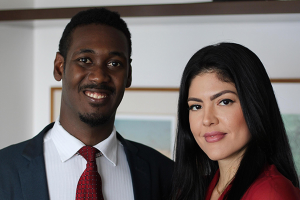 O novo presidente e a vice do Instituto Baiano de Direito Processual Penal, Jonata Wiliam e Thais Salles