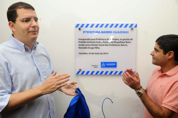 Reinaldo Braga, então coordenador das Prefeituras-Bairro de Salvador, ao lado de ACM Neto Reinaldo Braga, então coordenador das Prefeituras-Bairro de Salvador, ao lado de ACM Neto