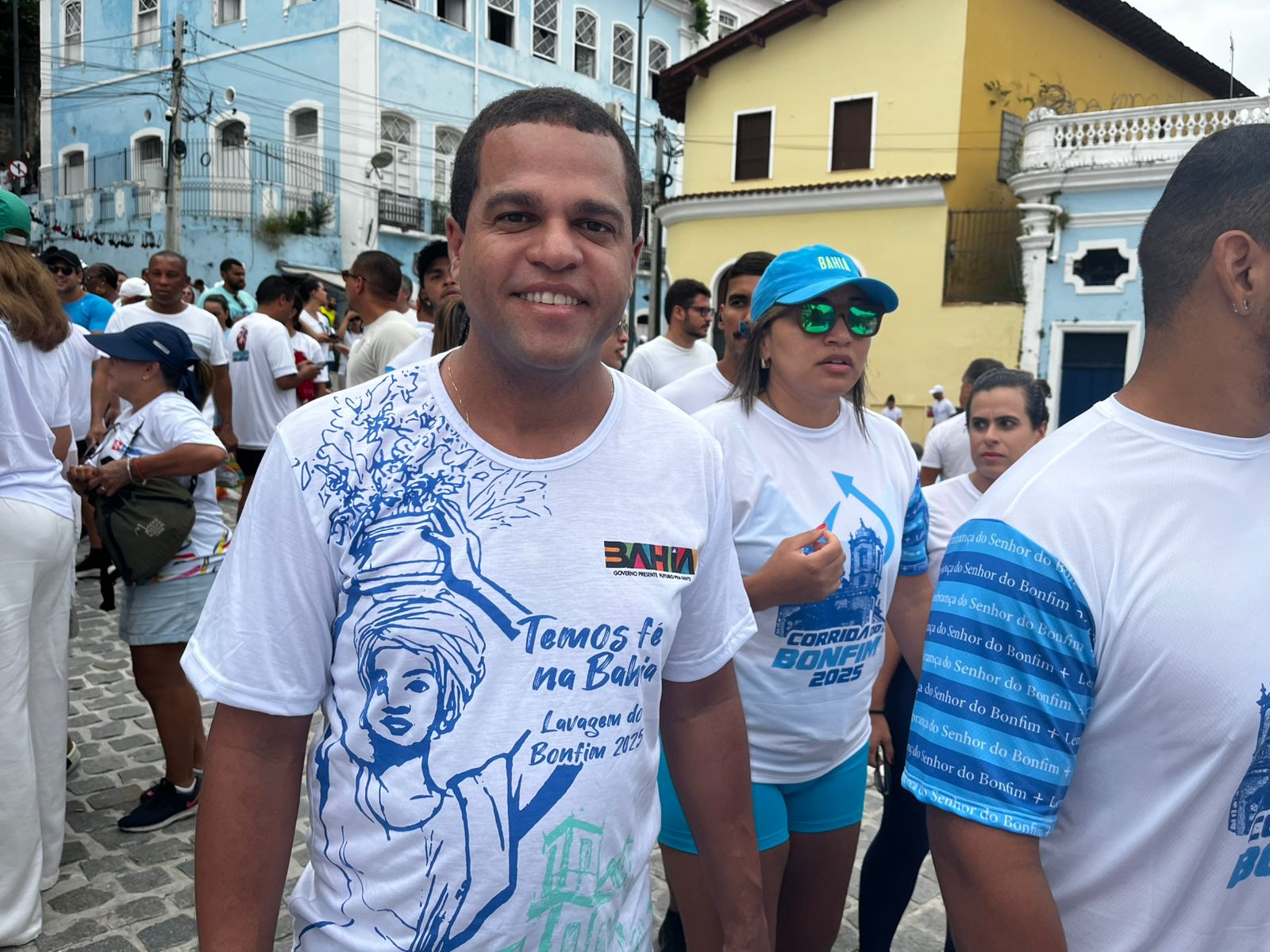 O ex-prefeito Thiancle Araújo na Lavagem do Bonfim