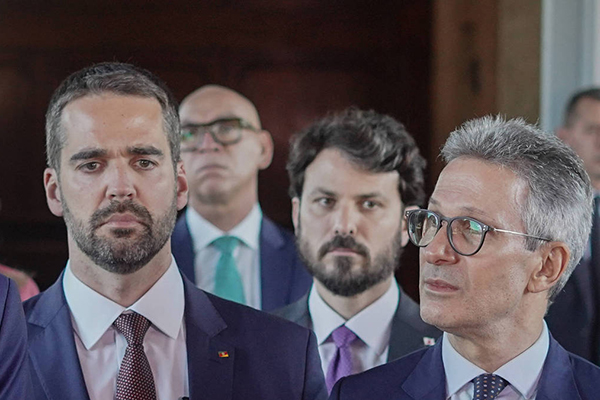 Os governadores do Rio Grande do Sul, Eduardo Leite (PSDB), e de Minas Gerais, Romeu Zema (Novo) Os governadores do Rio Grande do Sul, Eduardo Leite (PSDB), e de Minas Gerais, Romeu Zema (Novo)