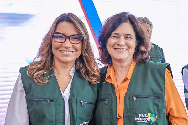 A primeira-dama Janja e a ex-ministra da Saúde Nísia Trindade