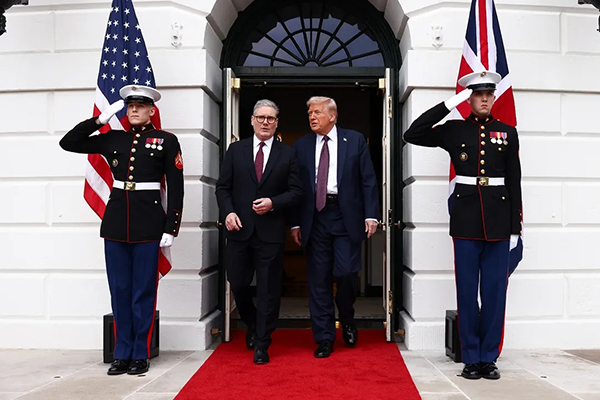 O premiê britânico, Keir Starmer, e o presidente dos EUA, Donald Trump O premiê britânico, Keir Starmer, e o presidente dos EUA, Donald Trump
