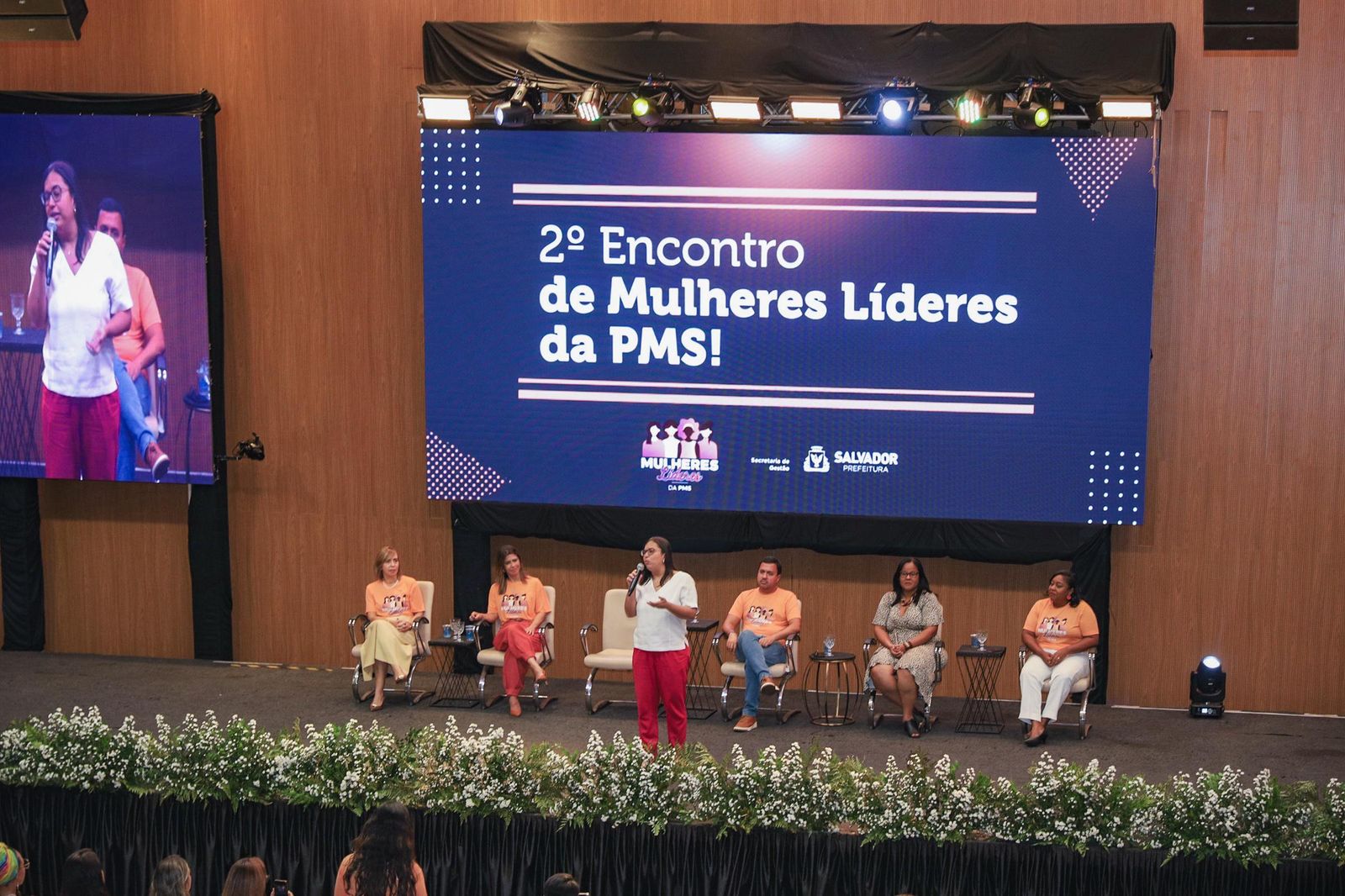 A vice-prefeita e secretária de Cultura e Turismo de Salvador, Ana Paula Matos, durante o 2° Encontro de Mulheres Líderes da Prefeitura