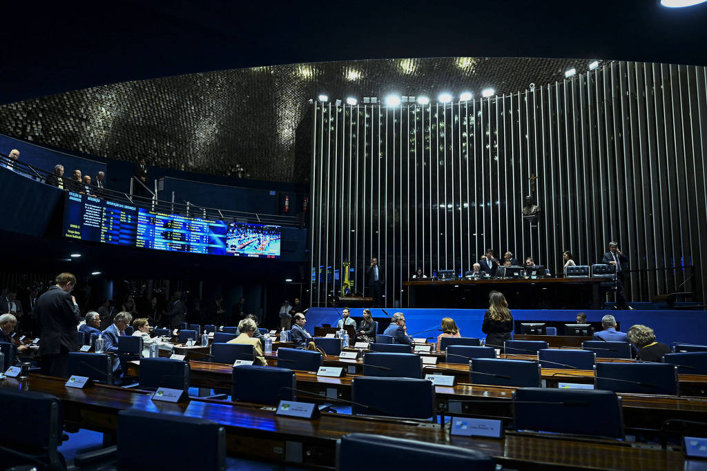 Plenário do Senado Federal durante sessão deliberativa ordinária