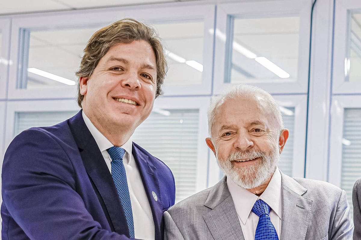O presidente Lula ao lado do prresidente da Telebras, Frederico de Siqueira Filho, nomeado novo ministro das Comunicações