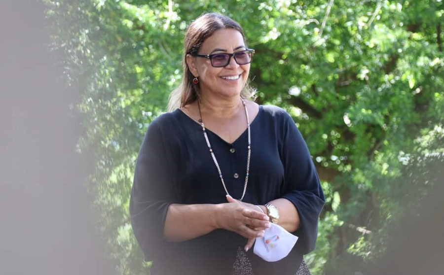 A coordenadora-geral do SindilimpBA Ana Angélica Rabello