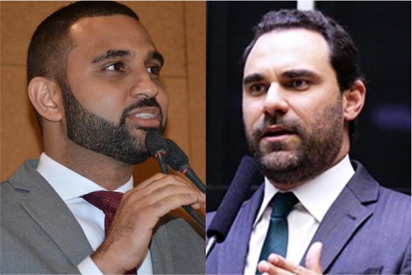 Heber Santana, presidente estadual do Podemos, e Adolfo Viana, presidente estadual do PSDB Heber Santana, presidente estadual do Podemos, e Adolfo Viana, presidente estadual do PSDB