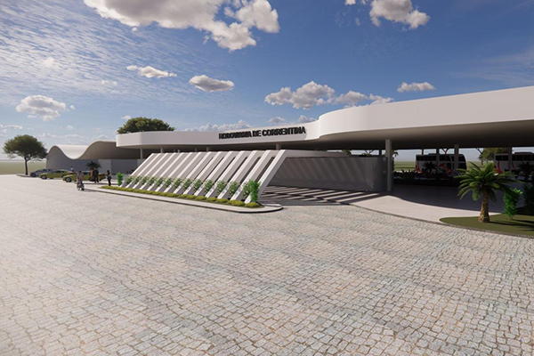 Ilustração da nova rodoviária de Correntina