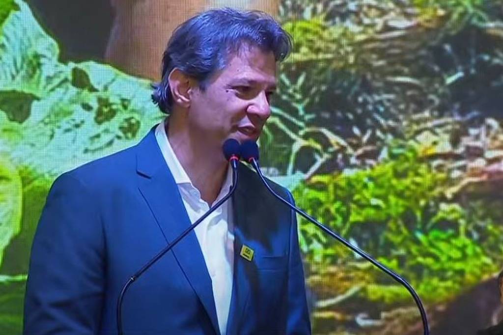 Ministro Fernando Haddad durante ato de criação de assentamento nos municípios paranaenses de Ortigueira e Faxinal 