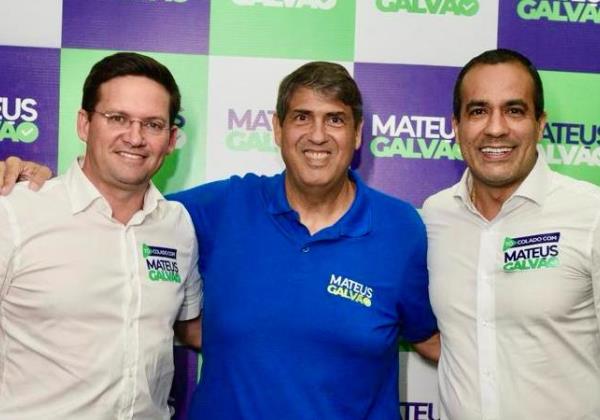 João Roma, Mateus Galvão e o prefeito Bruno Reis João Roma, Mateus Galvão e o prefeito Bruno Reis