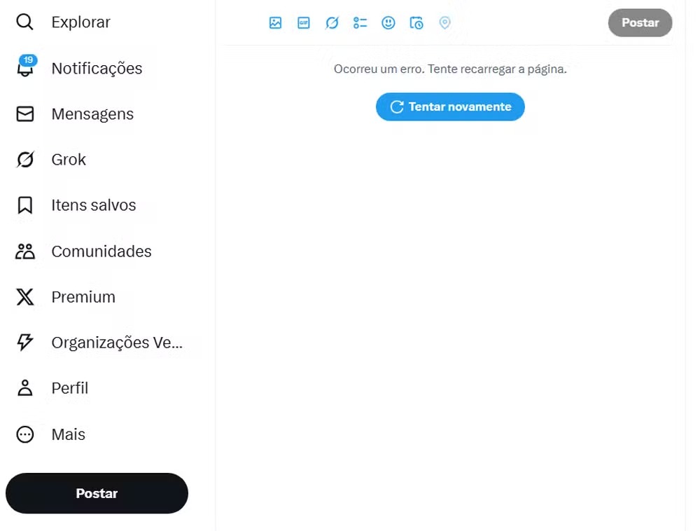 Rede social carregava, mas não apareciam os posts ou as páginas dos usuários Rede social carregava, mas não apareciam os posts ou as páginas dos usuários