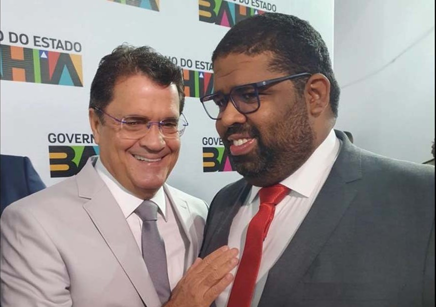 Deputado estadual Ângelo Almeida e o secretário de Justica, Felipe Freitas