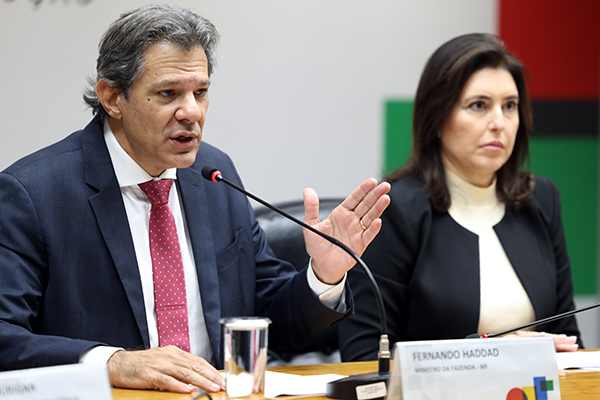 O ministro da Fazenda, Fernando Haddad, e a ministra do Planejamento, Simone Tebet O ministro da Fazenda, Fernando Haddad, e a ministra do Planejamento, Simone Tebet