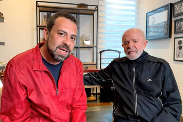 Lula e Guilherme Boulos fazem live no Youtube Lula e Guilherme Boulos fazem live no Youtube