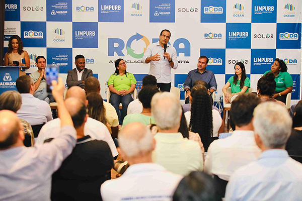 O prefeito Bruno Reis (União Brasil) durante o lançamento do projeto Roda, na segunda-feira (28) O prefeito Bruno Reis (União Brasil) durante o lançamento do projeto Roda, na segunda-feira (28)