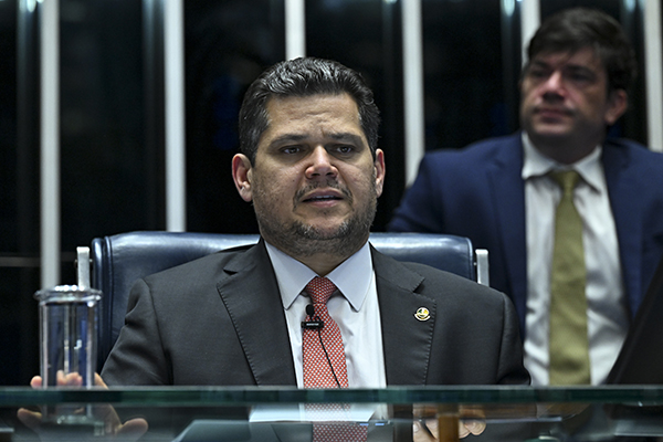 O presidente do Congresso Nacional, senador Davi Alcolumbre (União Brasil-AP)