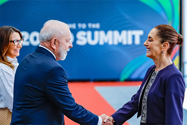 O presidente Luiz Inácio Lula da Silva (PT) e a presidente do México, Claudia Sheinbaum O presidente Luiz Inácio Lula da Silva (PT) e a presidente do México, Claudia Sheinbaum