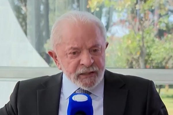 O presidente Lula (PT) em entrevista ao Jornal da Record, da TV Record O presidente Lula (PT) em entrevista ao Jornal da Record, da TV Record