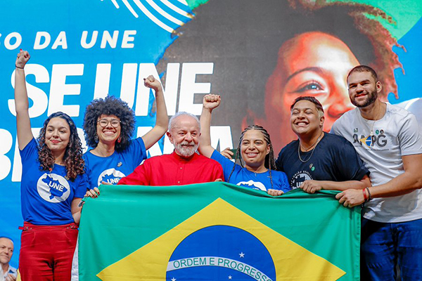 O presidente Lula (PT) participou nesta quinta-feira (17) do 60º Conune (Congresso da União Nacional dos Estudantes) em Goiás O presidente Lula (PT) participou nesta quinta-feira (17) do 60º Conune (Congresso da União Nacional dos Estudantes) em Goiás
