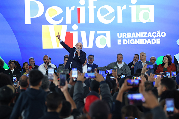 O presidente Luiz Inácio Lula da Silva participa da cerimônia de anúncio do Novo PAC Seleções 2025, em Osasco (SP) O presidente Luiz Inácio Lula da Silva participa da cerimônia de anúncio do Novo PAC Seleções 2025, em Osasco (SP)