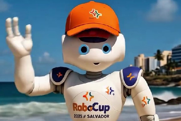 Mascote da RoboCup 2025, a mais importante competição mundial de robótica e inteligência artificial