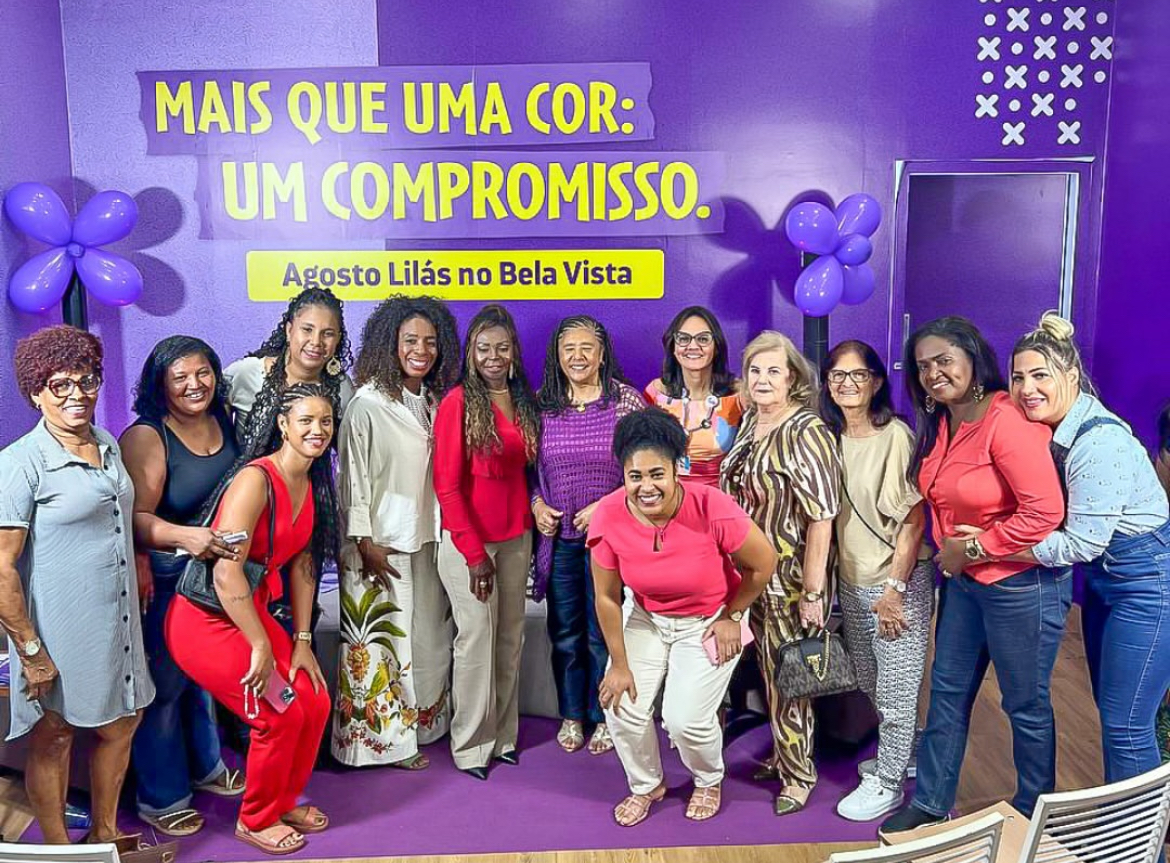 Integrando a campanha Agosto Lilás, a ação teve como objetivo sensibilizar a sociedade Integrando a campanha Agosto Lilás, a ação teve como objetivo sensibilizar a sociedade