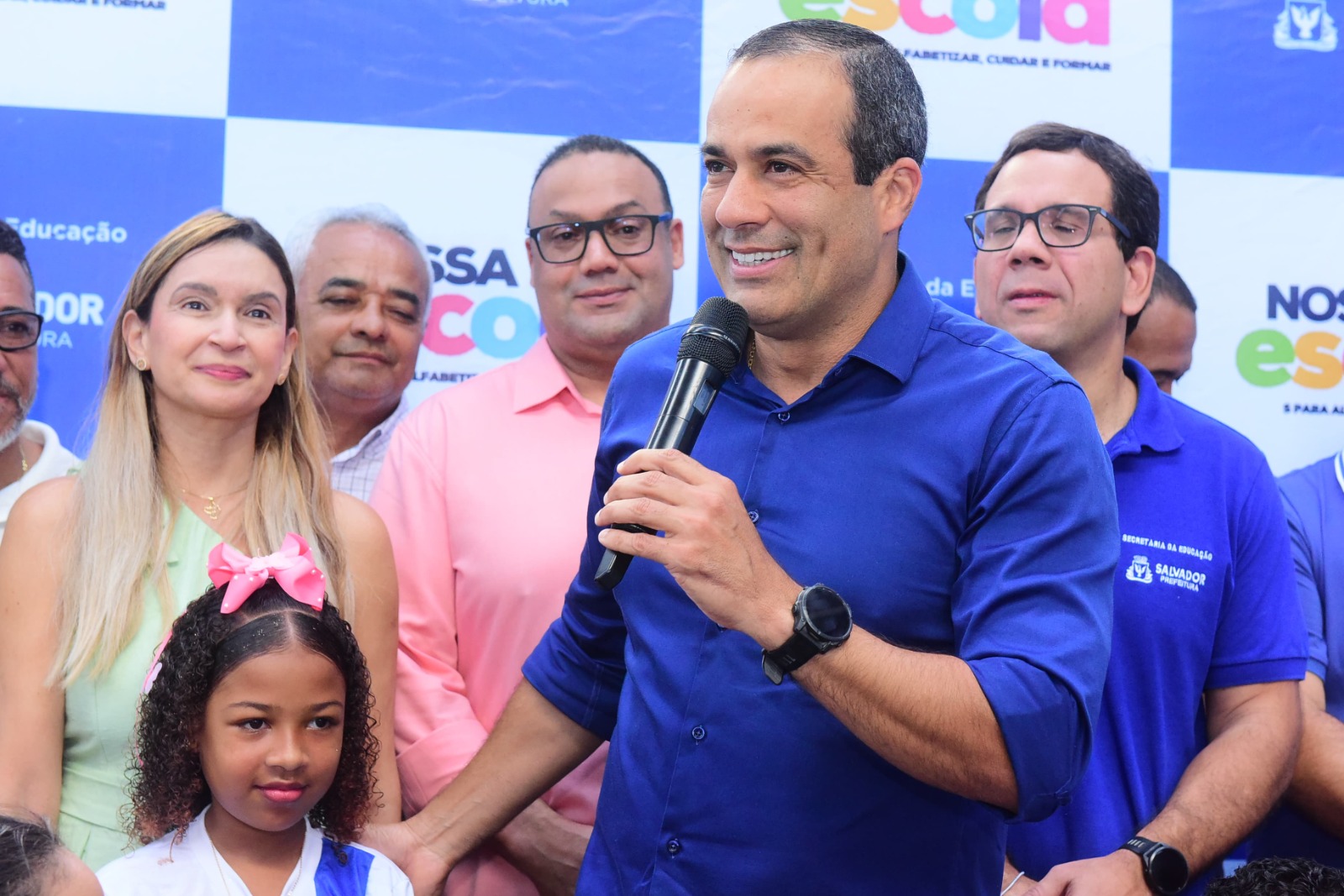 O prefeito Bruno Reis e o secretário municipal da Educação (Smed), Thiago Dantas, participaram da reinauguração do equipamento O prefeito Bruno Reis e o secretário municipal da Educação (Smed), Thiago Dantas, participaram da reinauguração do equipamento