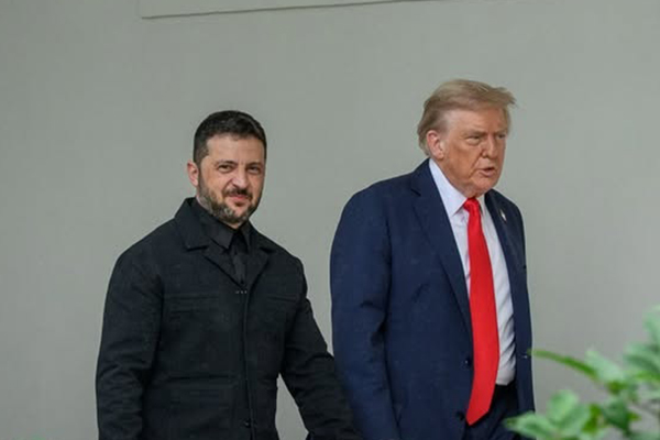 Os presidentes Donald Trump e Volodimir Zelenski Os presidentes Donald Trump e Volodimir Zelenski