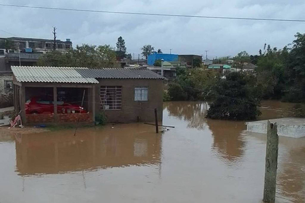 Enchente no município de Turuçu, no Rio Grande do Sul Enchente no município de Turuçu, no Rio Grande do Sul