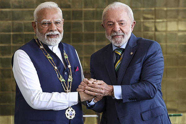 O presidente Lula (PT) e o primeiro-ministro da Índia, Narendra Modi O presidente Lula (PT) e o primeiro-ministro da Índia, Narendra Modi