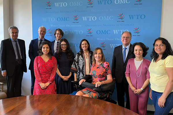 A senadora Mara Gabrilli durante encontro na sede da OMC -