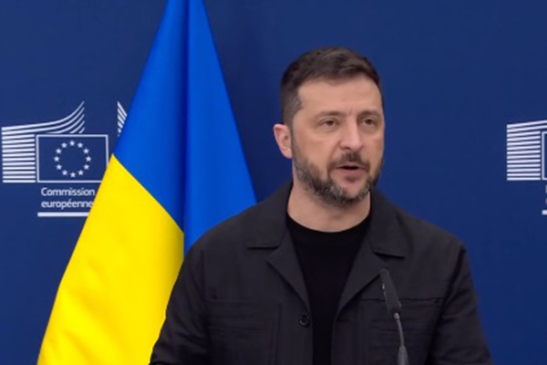 Volodimir Zelenski é o presidente da Ucrânia