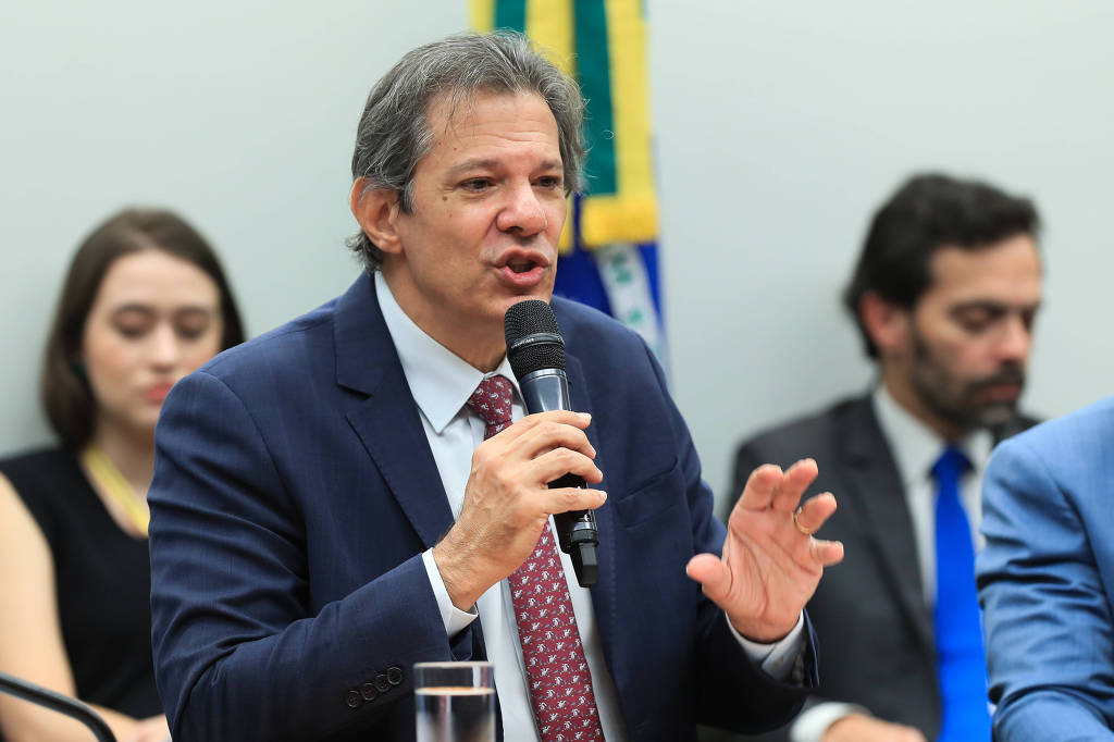 Ministro da Fazenda, Fernando Haddad durante audiência pública na Comissão de Finanças e Tributação da Câmara dos Deputados