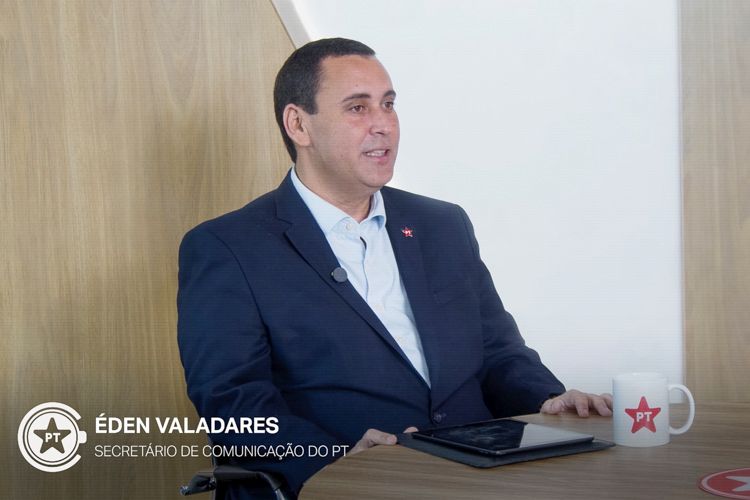 O secretário Nacional de Comunicação do PT, Éden Valadares O secretário Nacional de Comunicação do PT, Éden Valadares