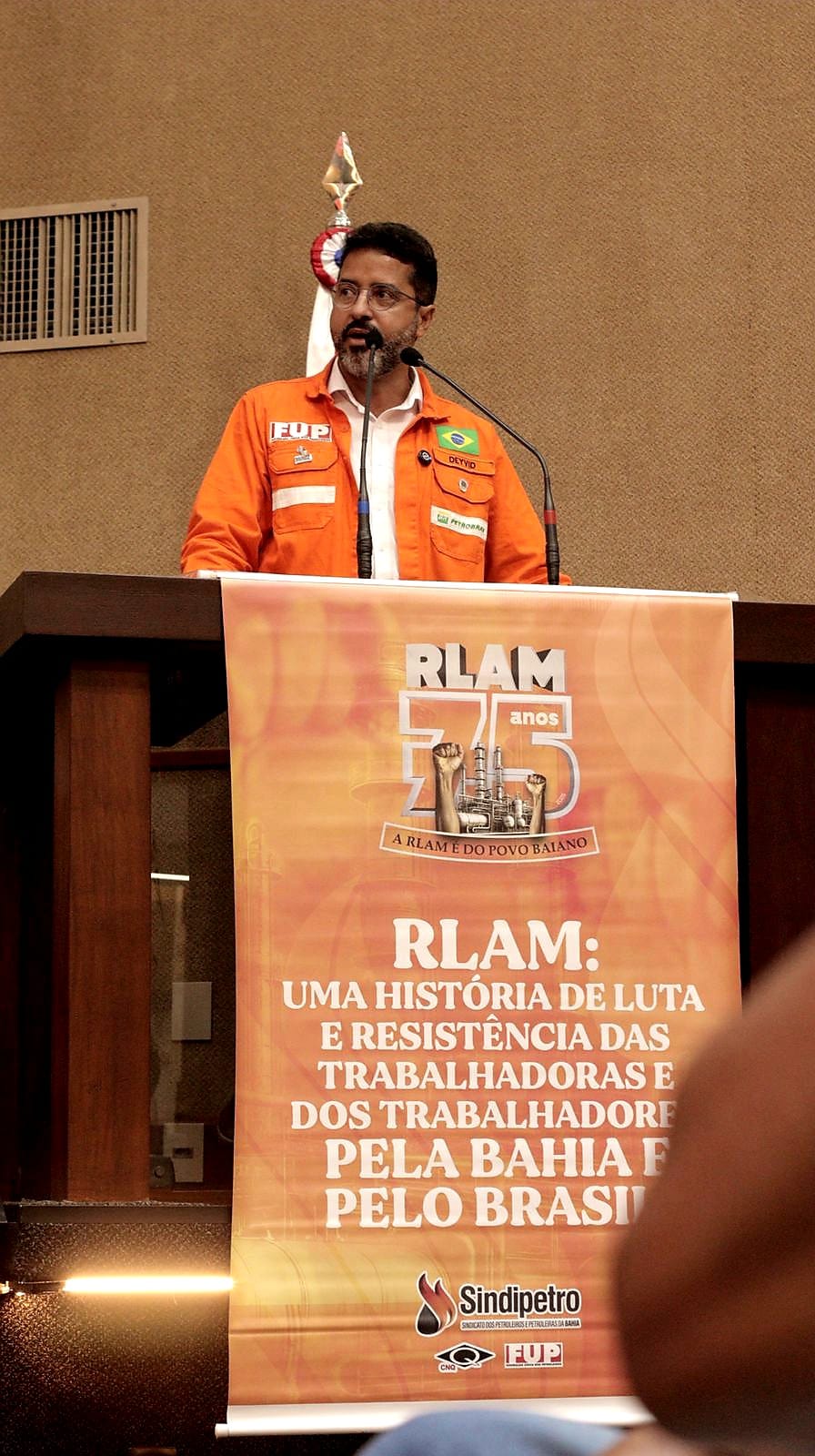 Coordenador geral da Federação Única dos Petroleiros (FUP), Deyvid Bacelar
