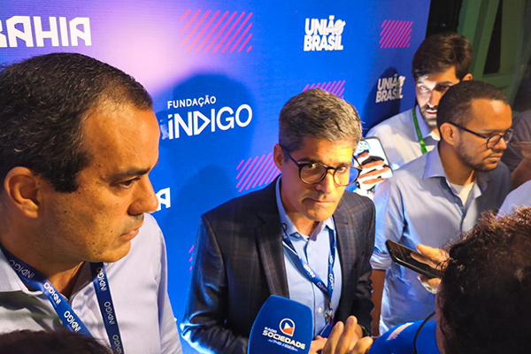 O prefeito Bruno Reis (União Brasil) e o vice-presidente do União Brasil, ACM Neto O prefeito Bruno Reis (União Brasil) e o vice-presidente do União Brasil, ACM Neto