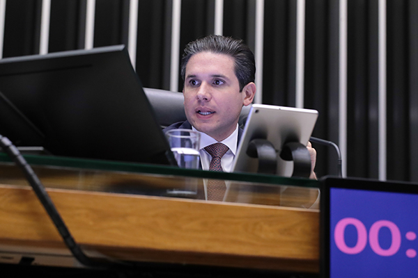 O presidente da Câmara, Hugo Motta