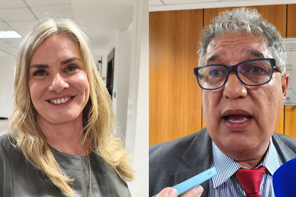 A presidente da Assembleia Legislativa da Bahia, Ivana Bastos (PSD), e o líder do governo, Rosemberg Pinto A presidente da Assembleia Legislativa da Bahia, Ivana Bastos (PSD), e o líder do governo, Rosemberg Pinto