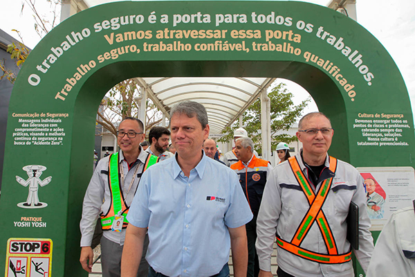 O governador de São Paulo, Tarcísio de Freitas (Republicanos)